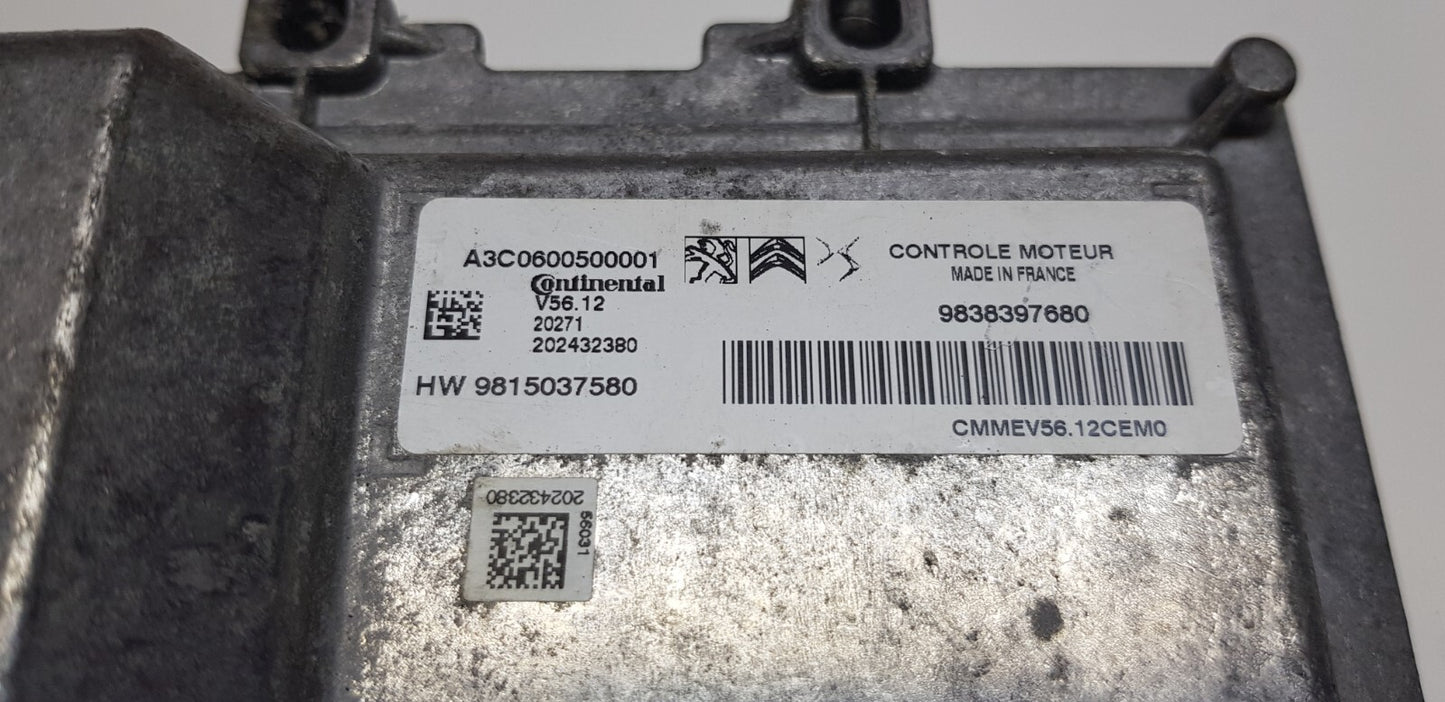 Opel Peugeot Citroen Motorsteuergerät 9838397680 9815037580 OHNE WFS / IMMO OFF