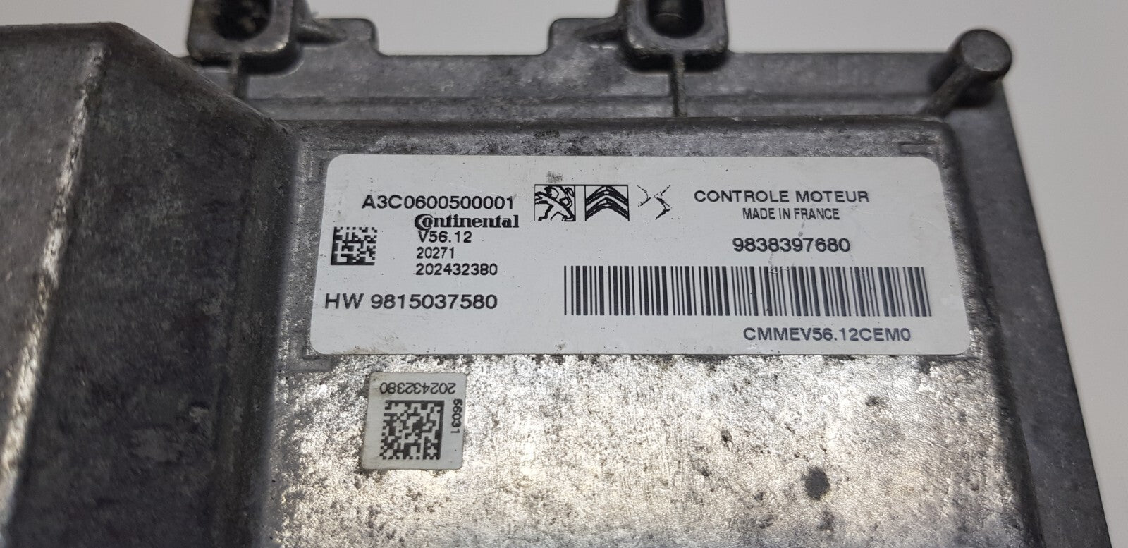 Opel Peugeot Citroen Motorsteuergerät 9838397680 9815037580 OHNE WFS / IMMO OFF
