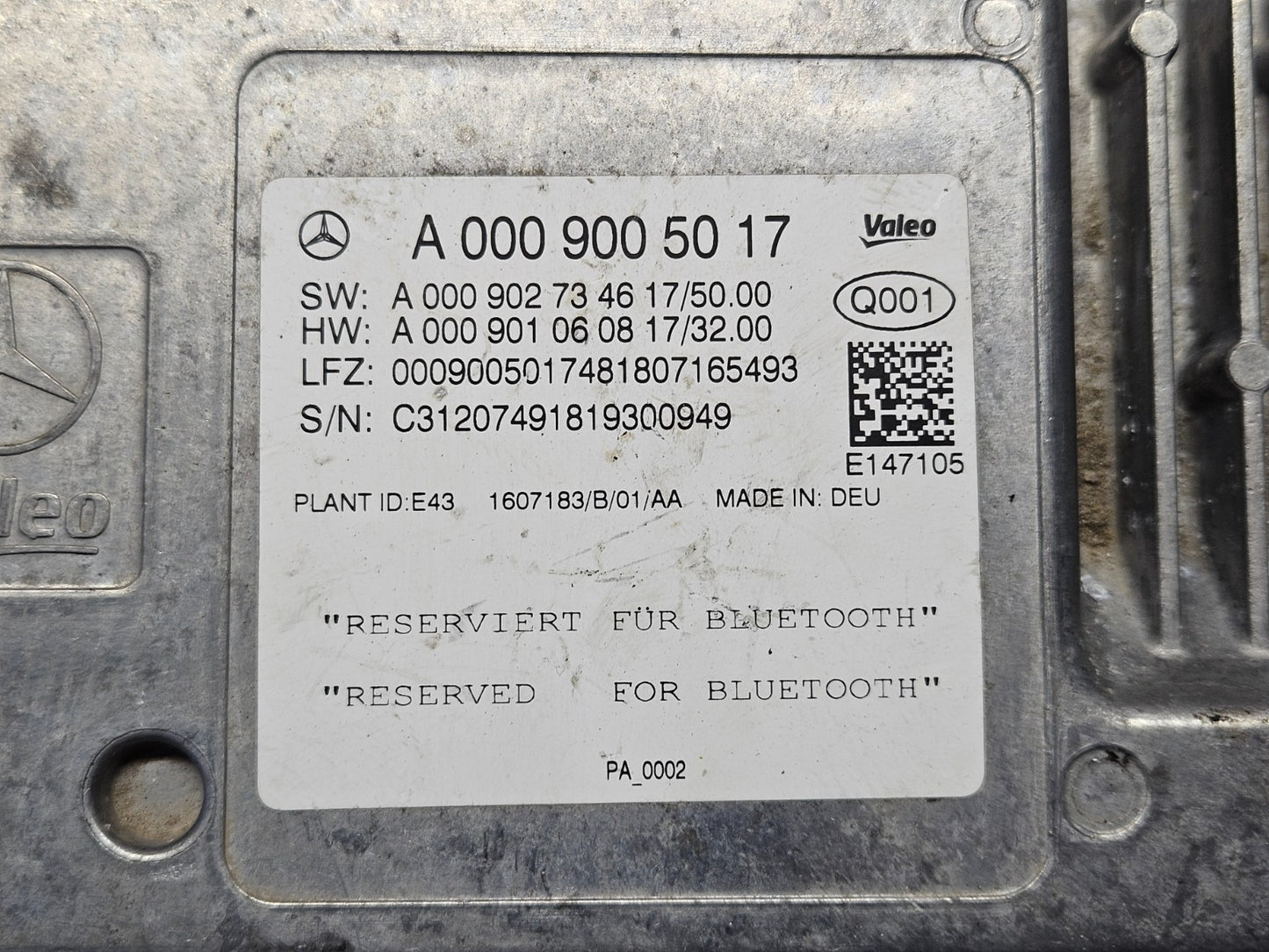 Mercedes Modul Steuergerät A 0009005017 A 0009010608 ♻️