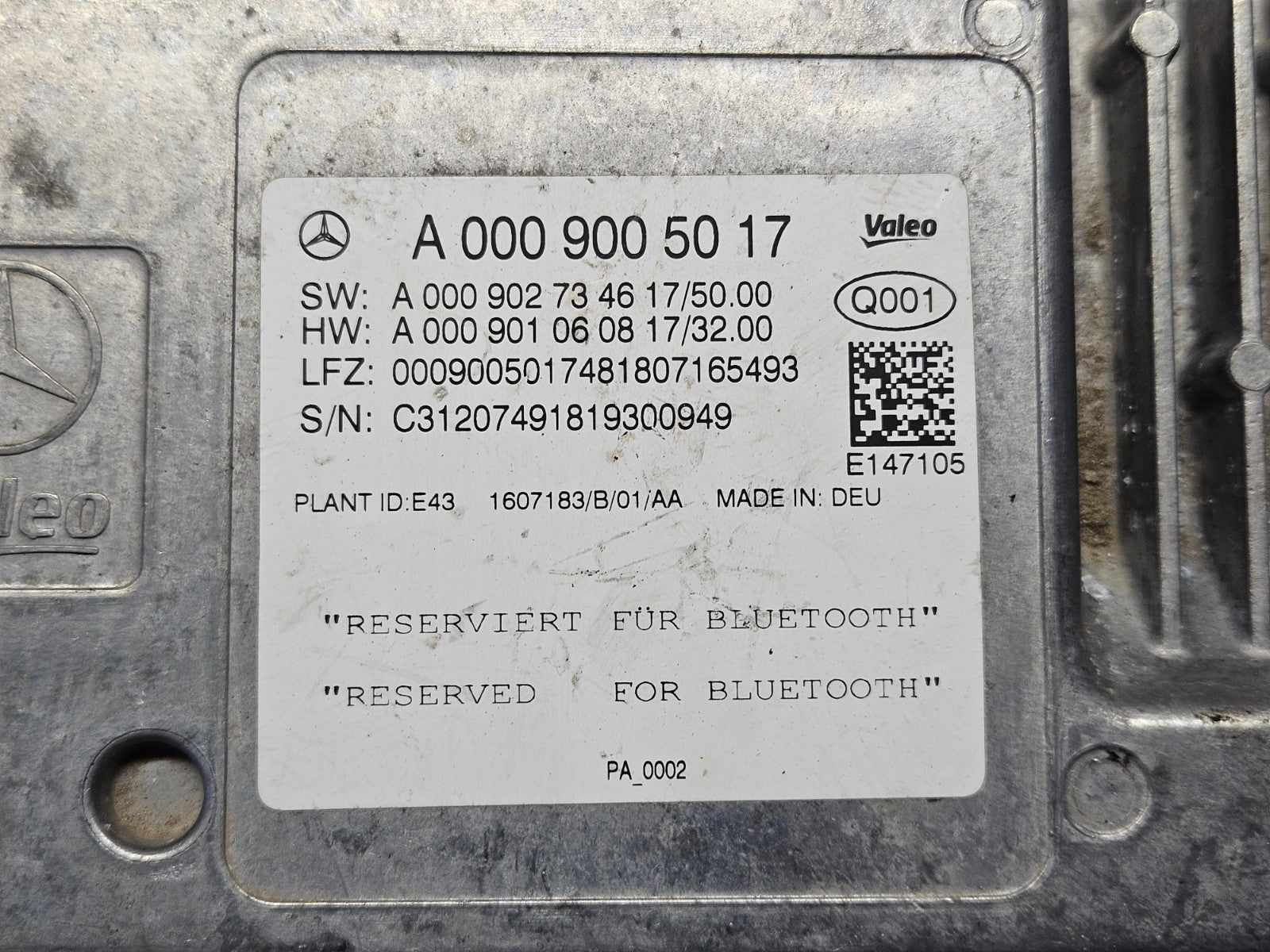 Mercedes Modul Steuergerät A 0009005017 A 0009010608 ♻️
