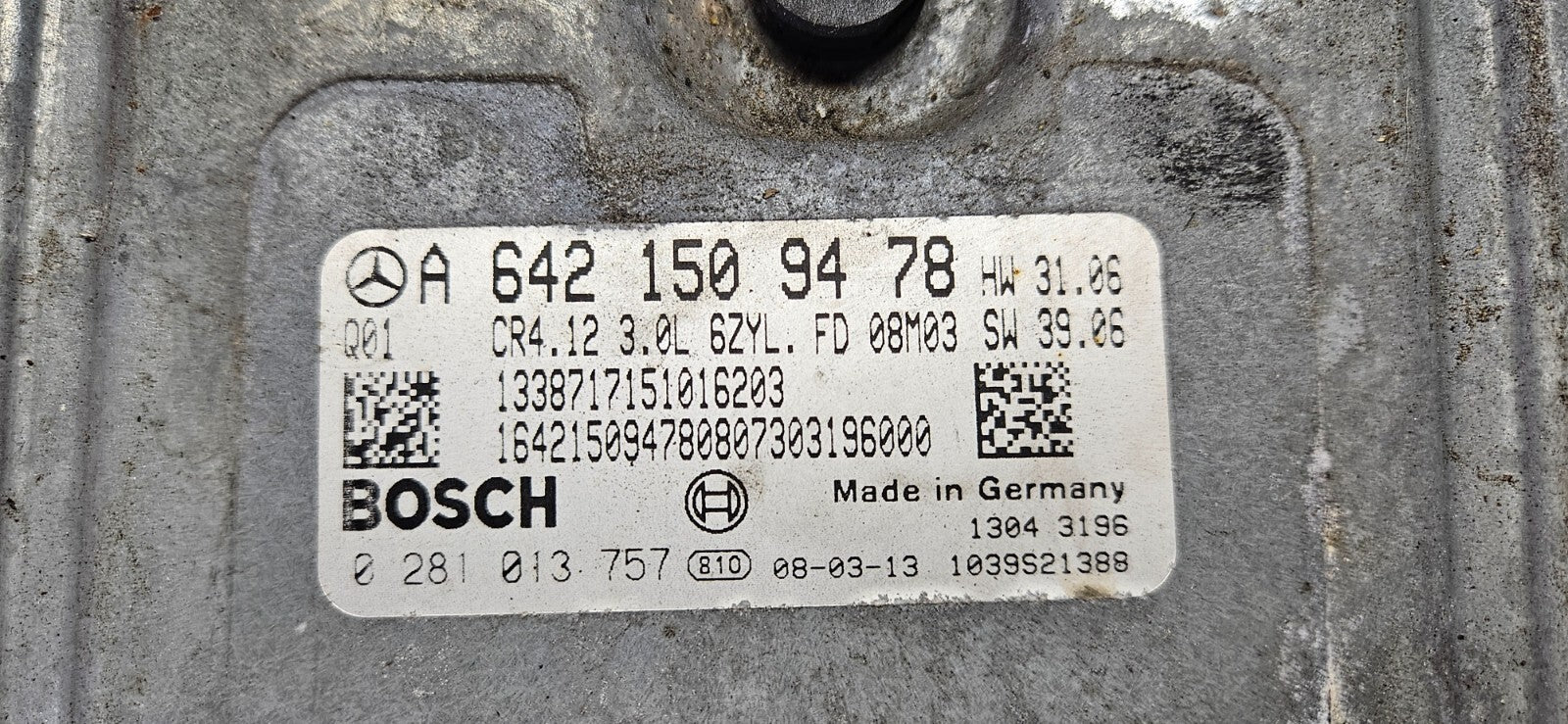 Mercedes ML Motorsteuergerät Steuergerät A 6421509478 0281013757