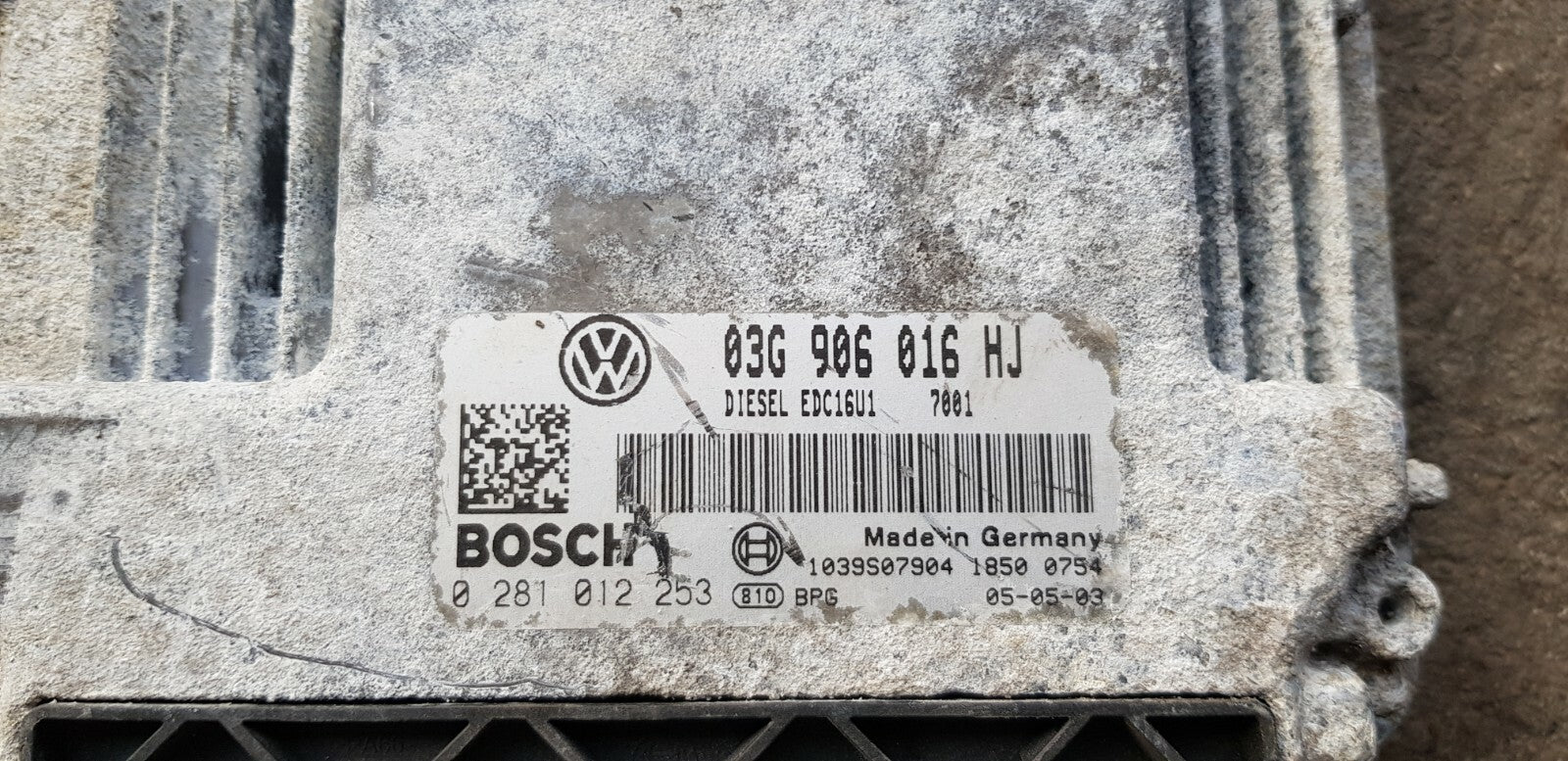 VW Motorsteuergerät Steuergerät 03G906016HJ 0281012253 mit PIN CODE