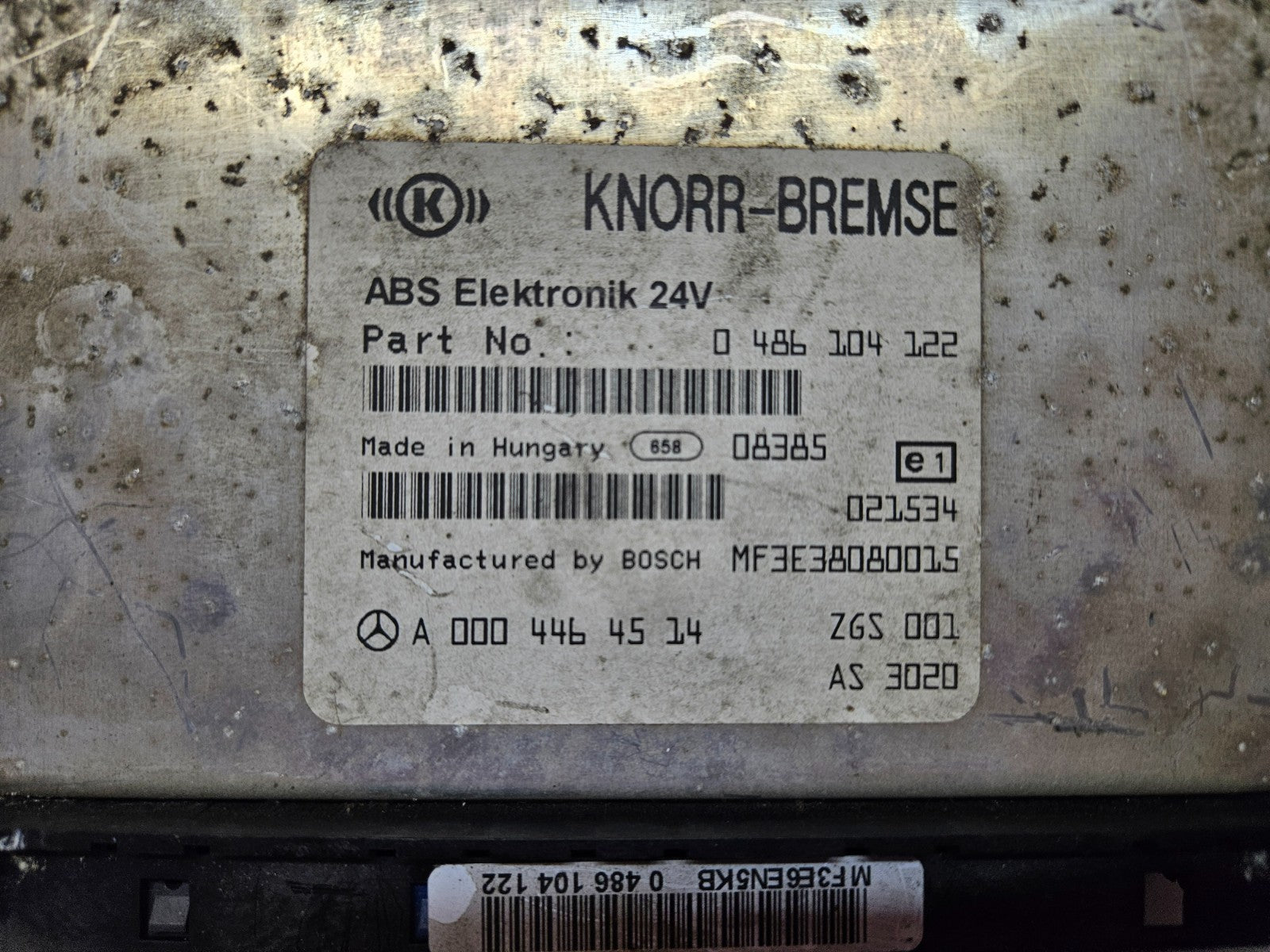 Mercedes ABS Steuergerät KNORR-BREMSE A 0004464514 0486104122 ♻️