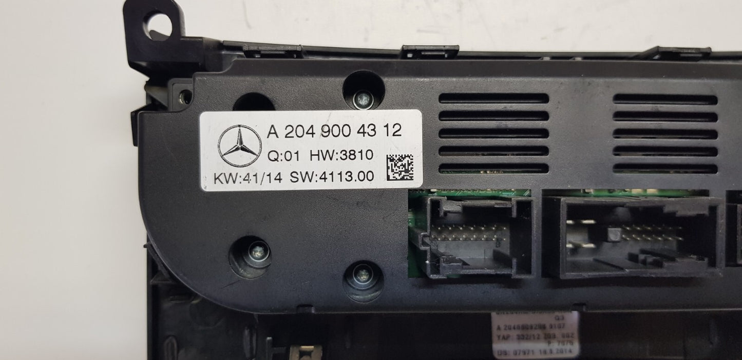 Mercedes C-Klasse W204 Klimabedienteil A 2049004312