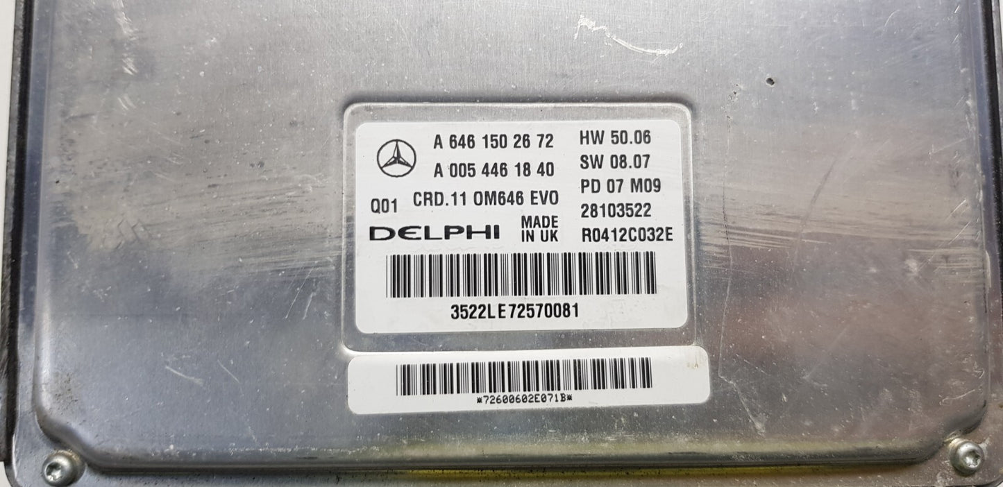 Mercedes Motorsteuergerät Steuergerät A 6461502672 A 0054461840 HW 50.06