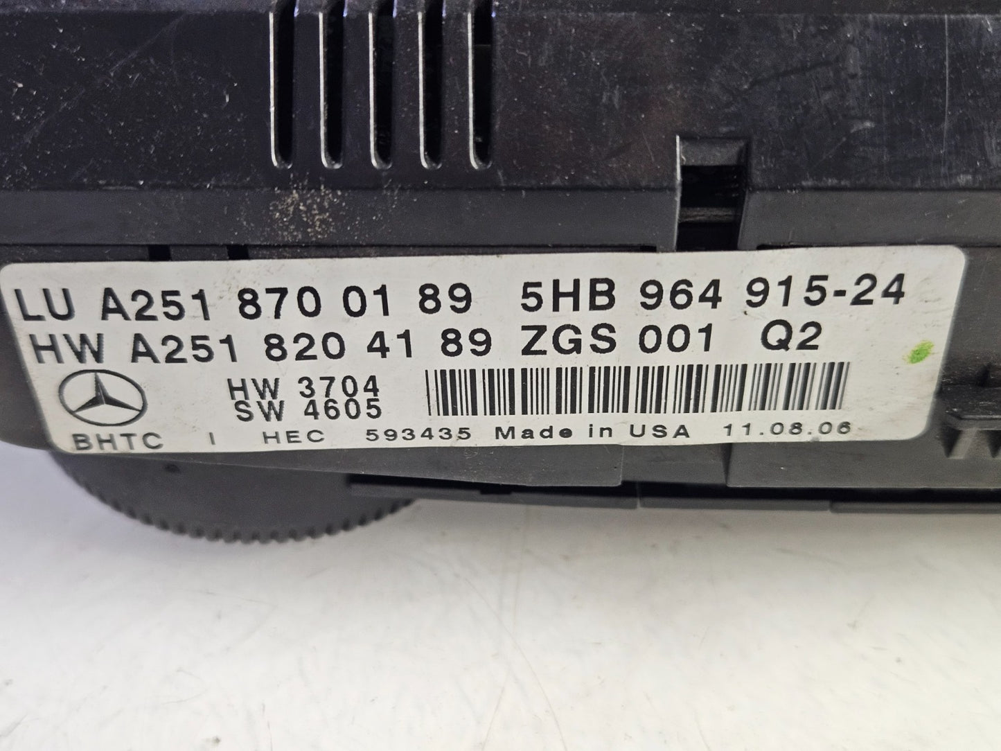 Mercedes ML GL R Klima Klimabedienteil Heizung A 2518700189 A 2518204189 ♻️