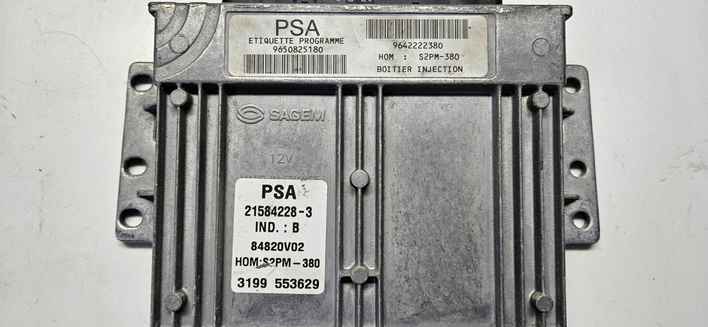 Peugeot Citroen Motorsteuergerät Steuergerät 9642222380 9650825180 PLUG & PLAY
