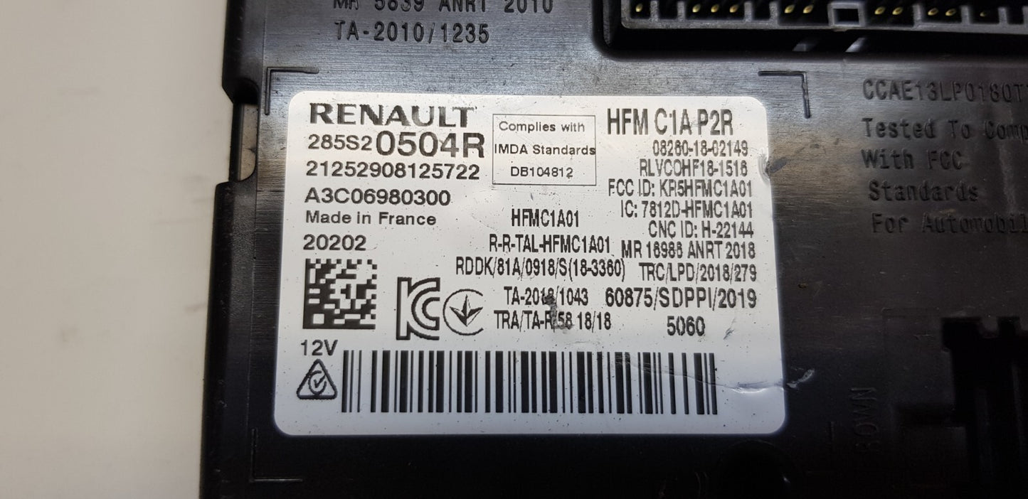 Renault Captur Steuergerät 285S20504R A3C06980300