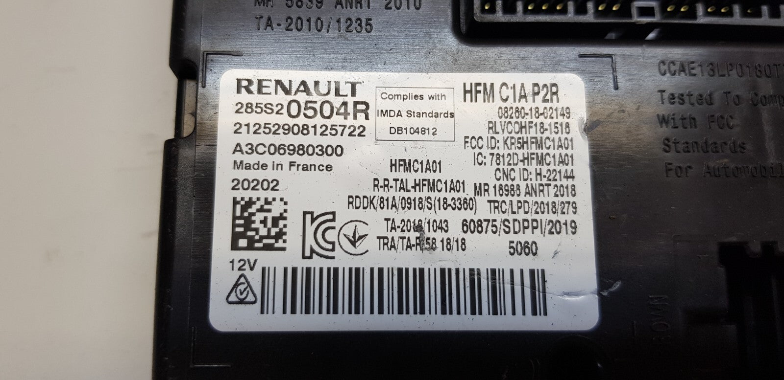 Renault Captur Steuergerät 285S20504R A3C06980300
