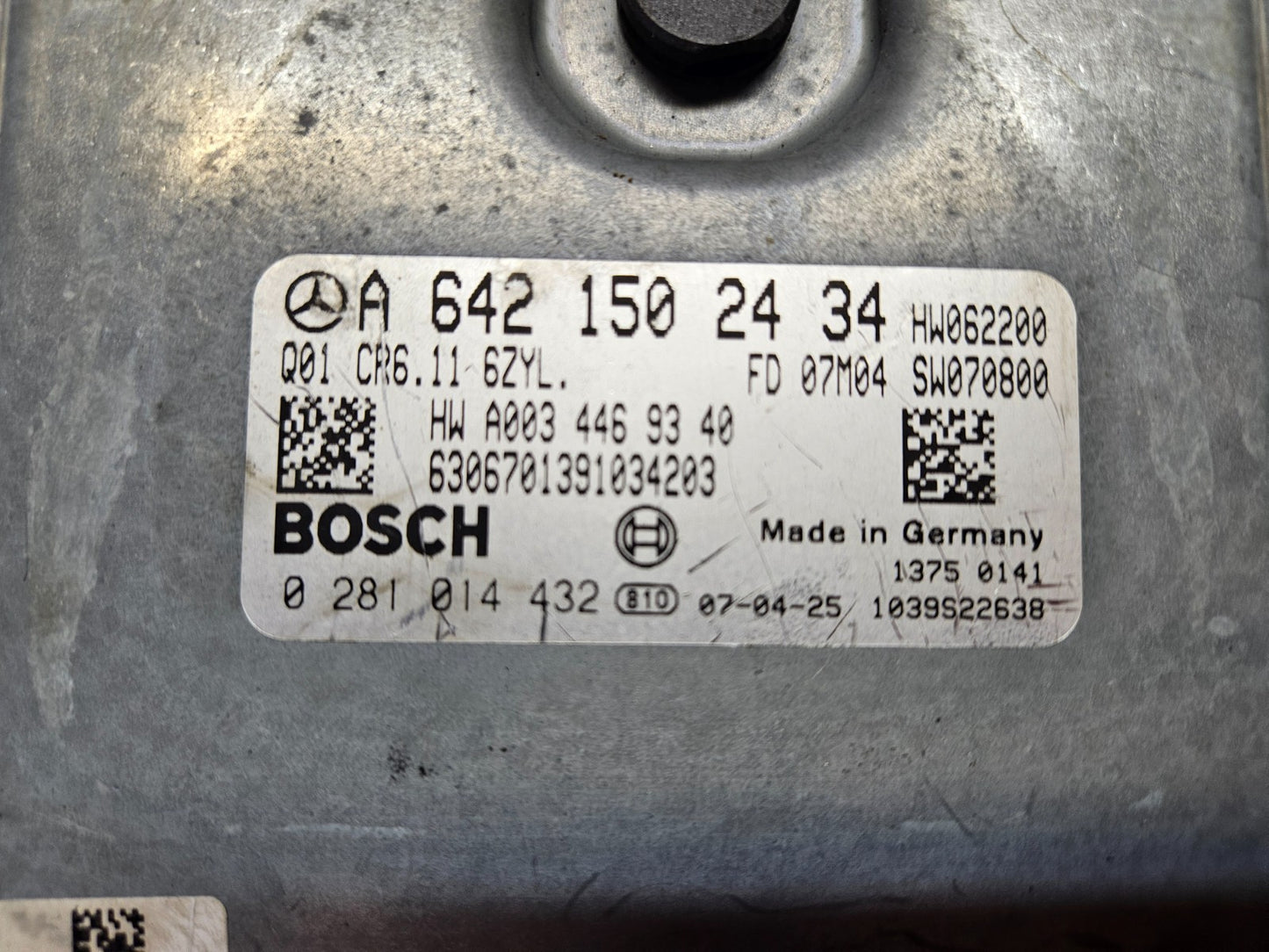 Mercedes Motorsteuergerät Steuergerät A 6421502434 0281014432 EDC17CP01 ♻️
