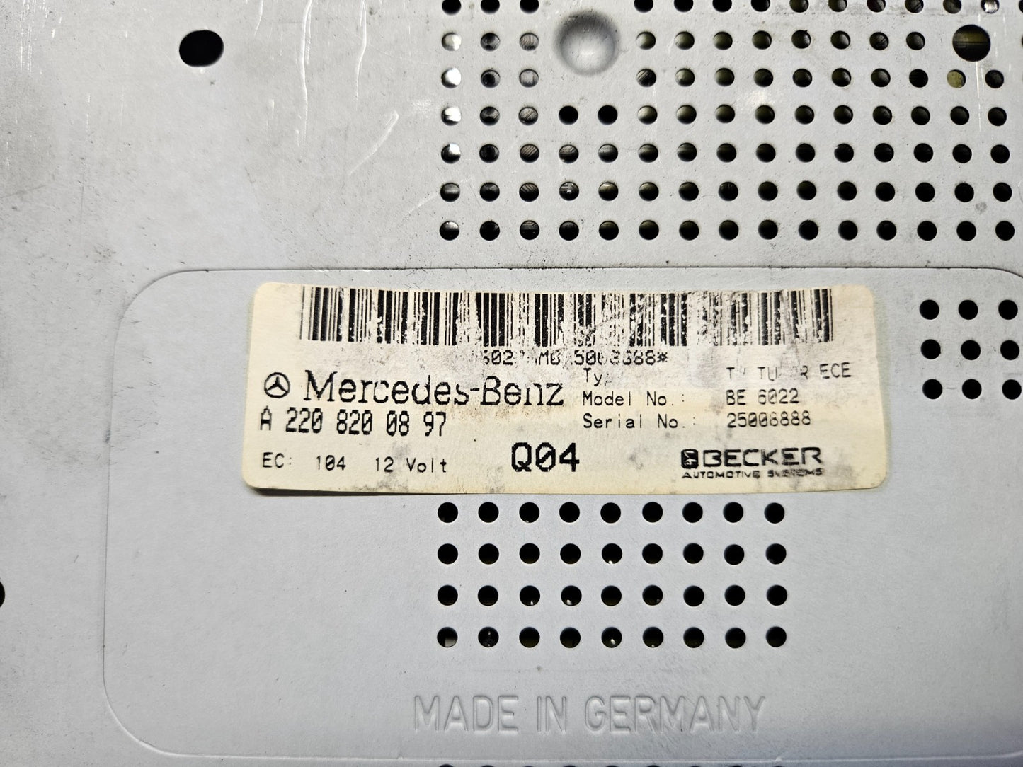 Mercedes SL CL G TV Tuner Verstärker Steuergerät A 2208200897 BE 6022 ♻️