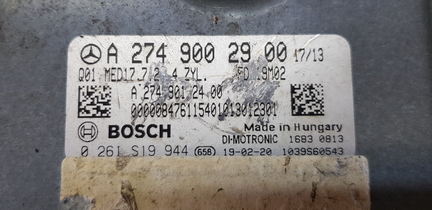 Mercedes Motorsteuergerät Steuergerät A 2749002900 0261S19944 PLUG & PLAY