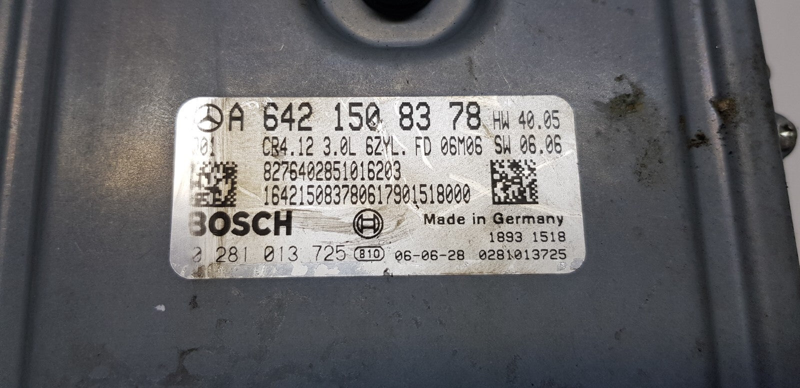 Mercedes Motorsteuergerät Steuergerät A 6421508378 0281013725 PLUG&PLAY