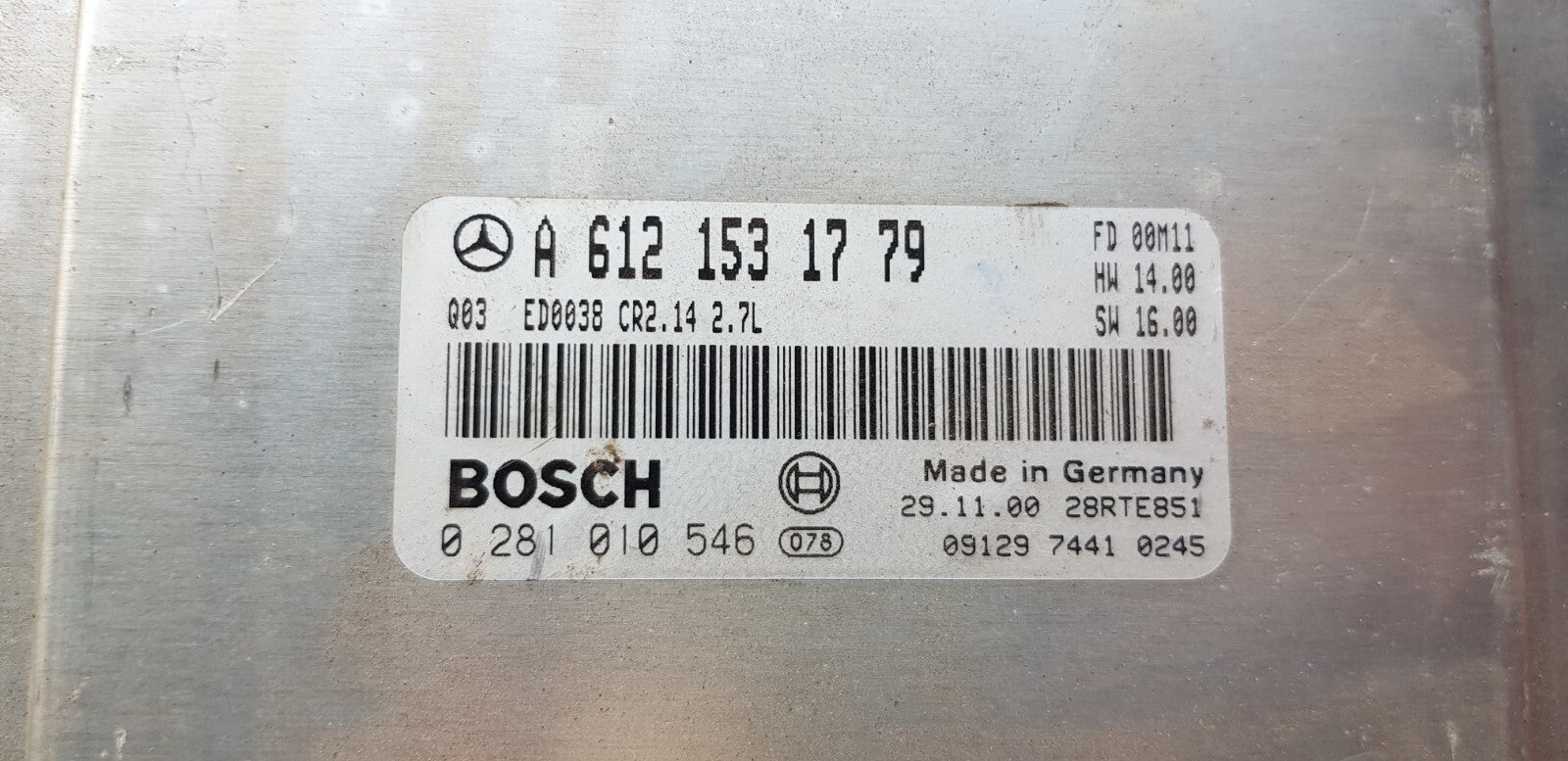 Mercedes Motorsteuergerät Steuergerät A 6121531779 0281010546 PLUG&PLAY