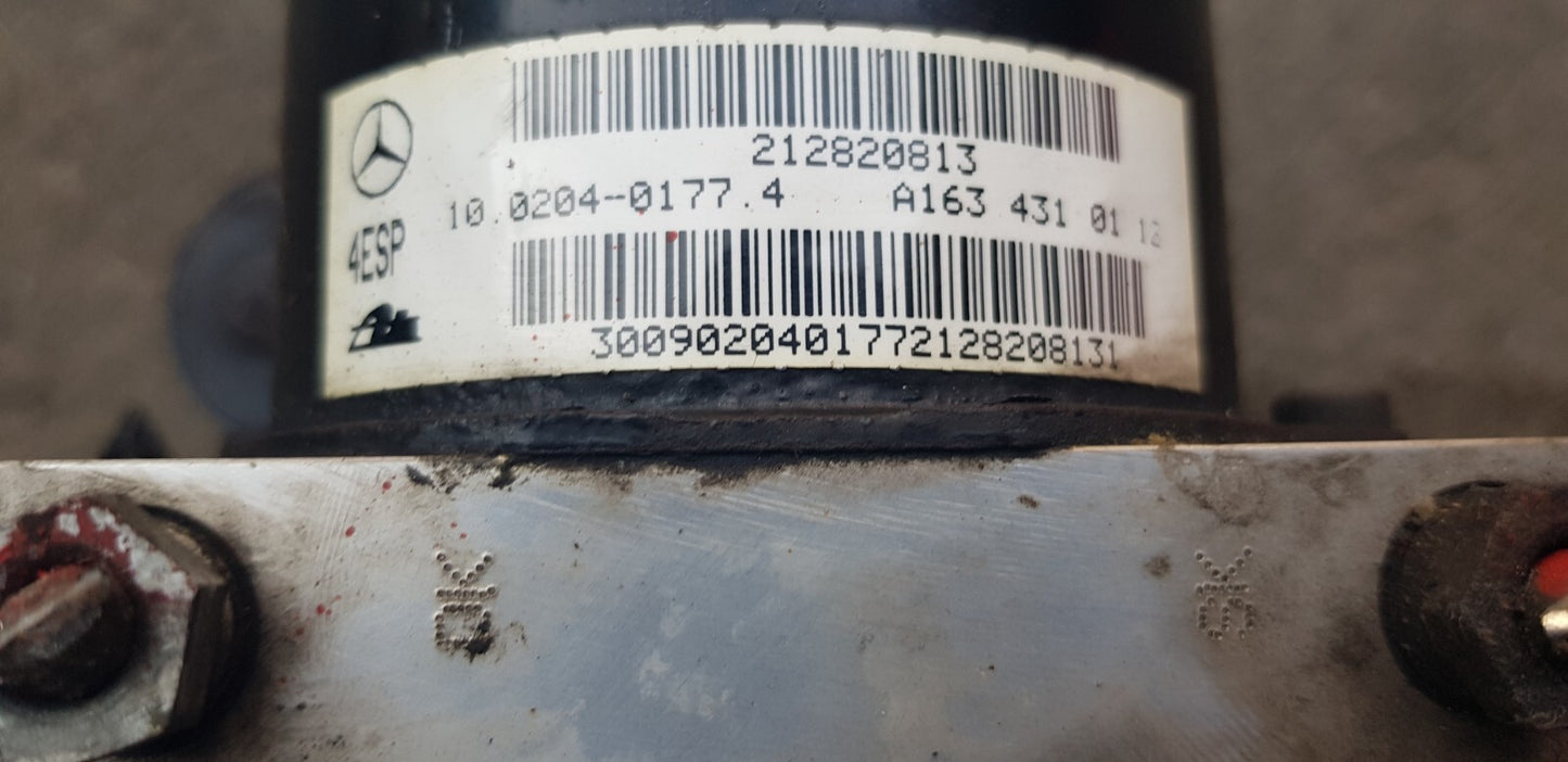 Mercedes W163 ABS Hydraulikblock Pumpe Steuergerät A 1634310112 10.0947-1501.4