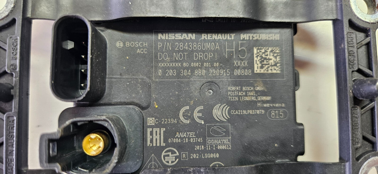 Nissan Qashqai Radarsensor Abstandsradar ACC Steuergerät 284386UM0A 0203304880