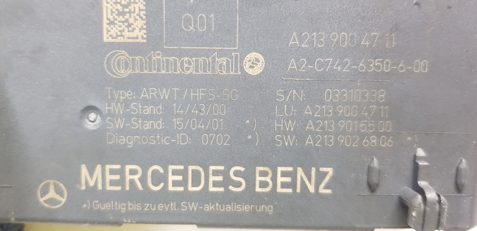 Mercedes E-Klasse W213 Heckklappe Steuergerät A 2139004711 A 2139015500