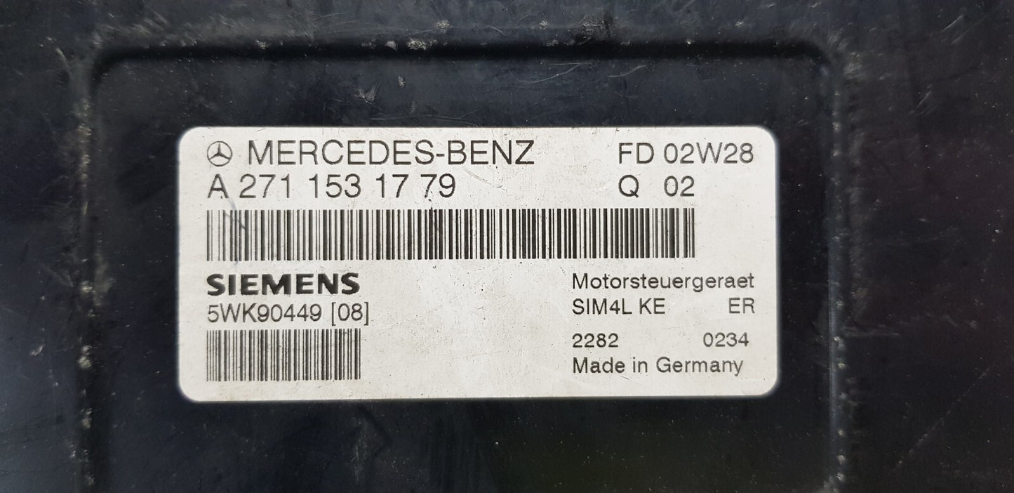 Mercedes W203 Motorsteuergerät Steuergerät A 2711531779 5WK90449 ZURÜCKGESETZT