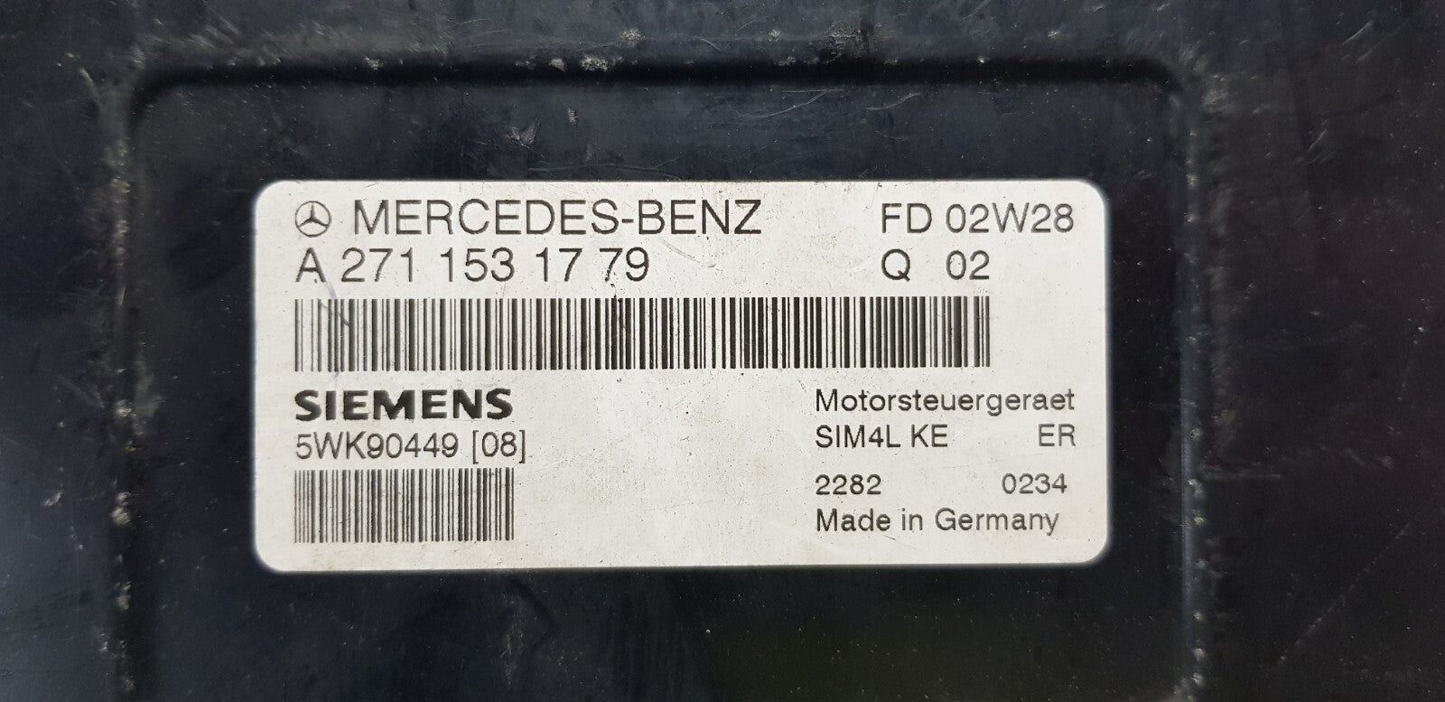 Mercedes W203 Motorsteuergerät Steuergerät A 2711531779 5WK90449 ZURÜCKGESETZT