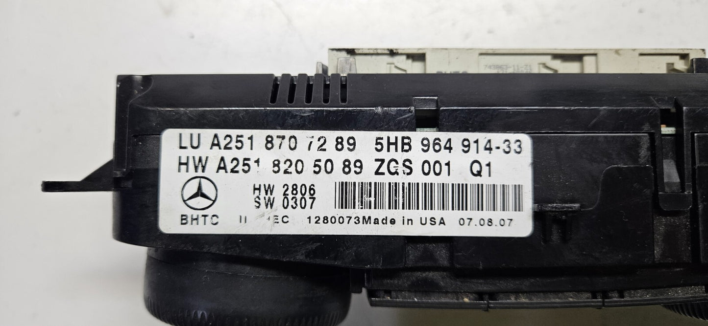Mercedes ML GL R AC Klimabedienteil A 2518707289 A 2518205089 ♻️
