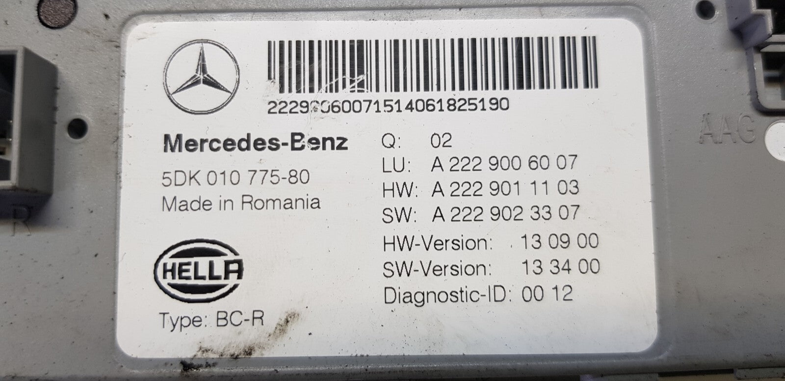 Mercedes C-Klasse W205 SAM Steuergerät A 2229006007 A 2229011103
