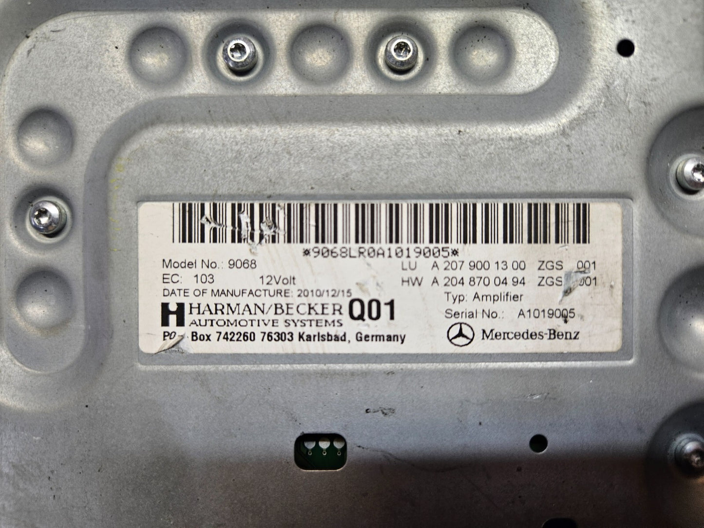 Mercedes W204 W207 Verstärker Audio Steuergerät A 2079001300 A 2048700494 ♻️