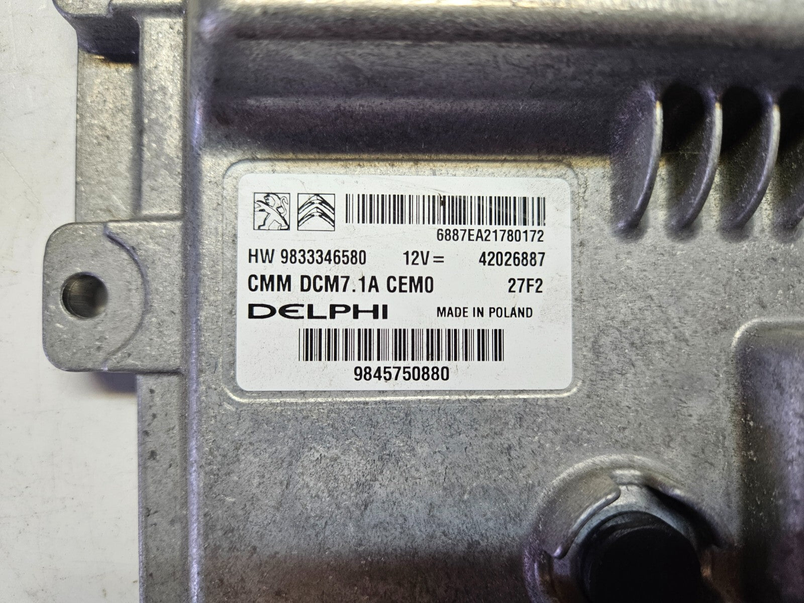 Citroen Dispatch Motorsteuergerät Steuergerät 9845750880 9833346580 DCM7.1A ♻️