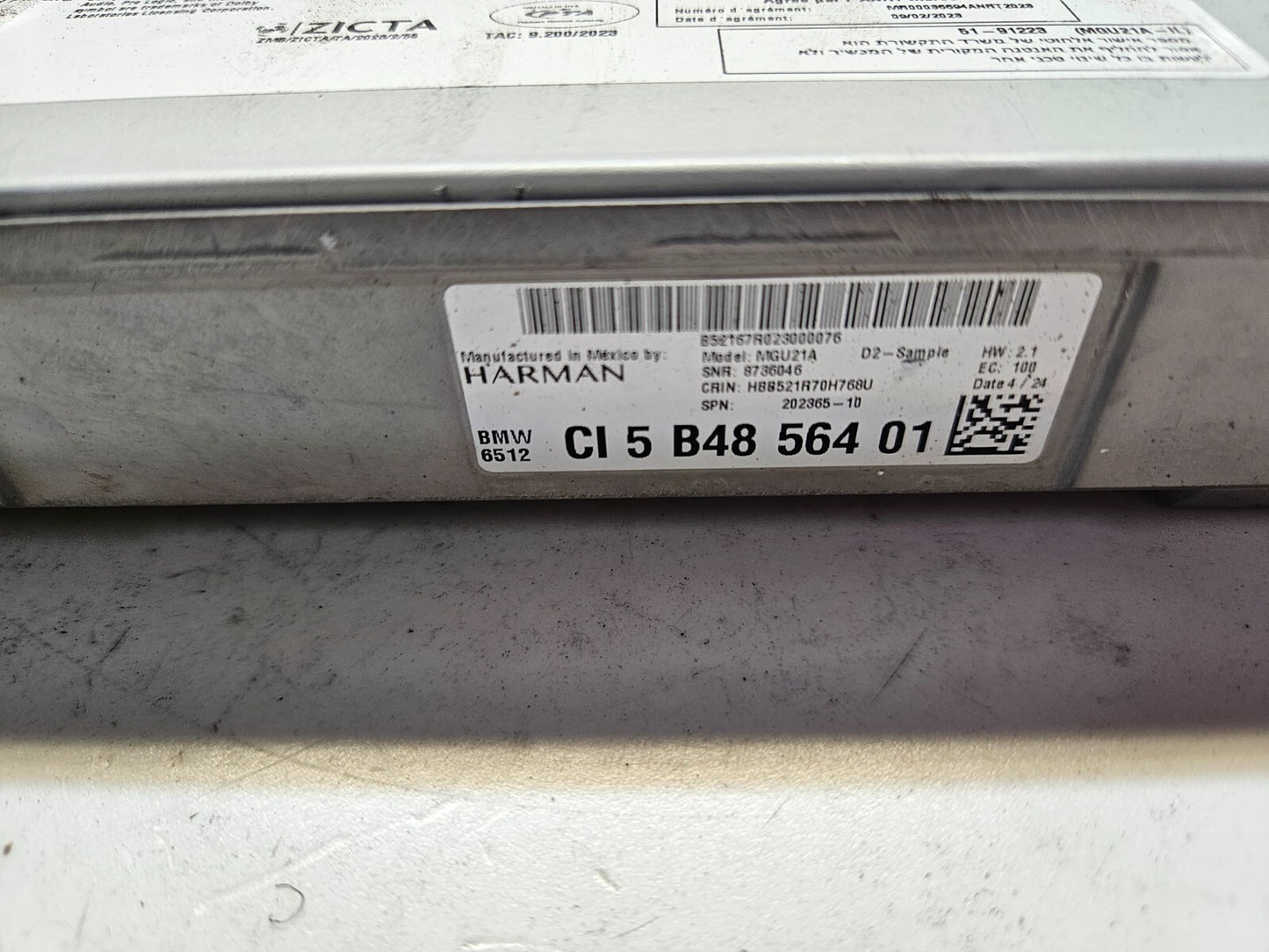 BMW Navigationssystem Headunit Harman MGU21A 6512 5B48564 01 ♻️