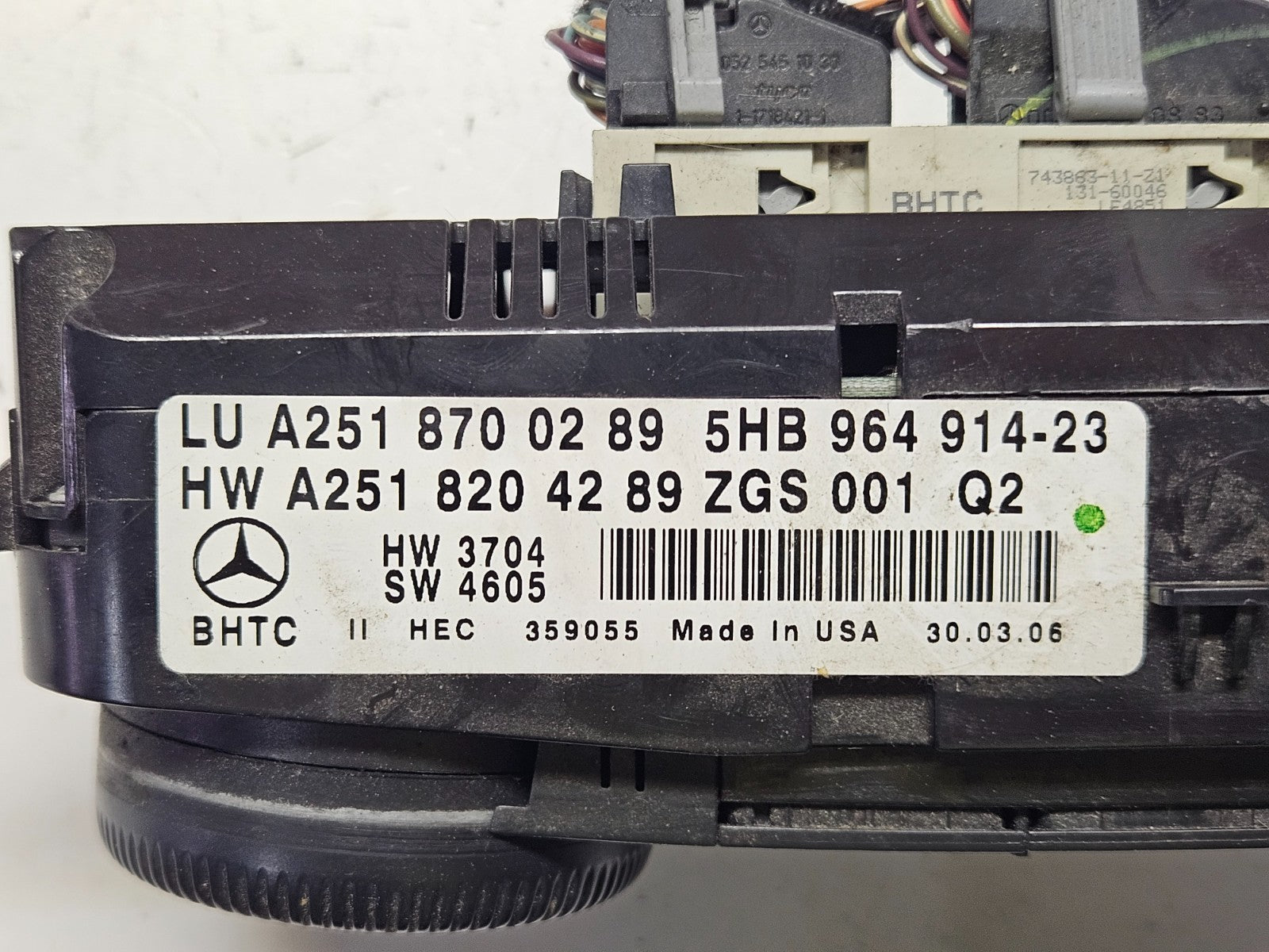 Mercedes ML GL R Klima Klimabedienteil Heizung A 2518700289 A 2518204289 ♻️