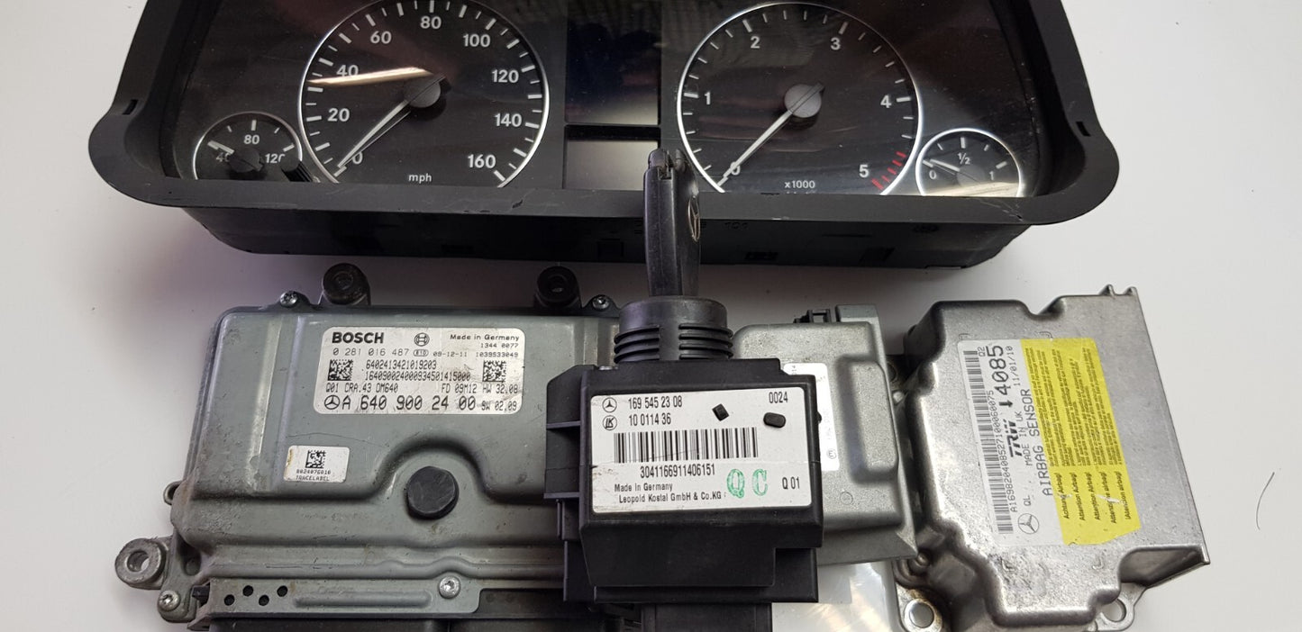 Mercedes W169 W245 Motorsteuergerät mit Wegfahrsperre A 6409002400 0281016487