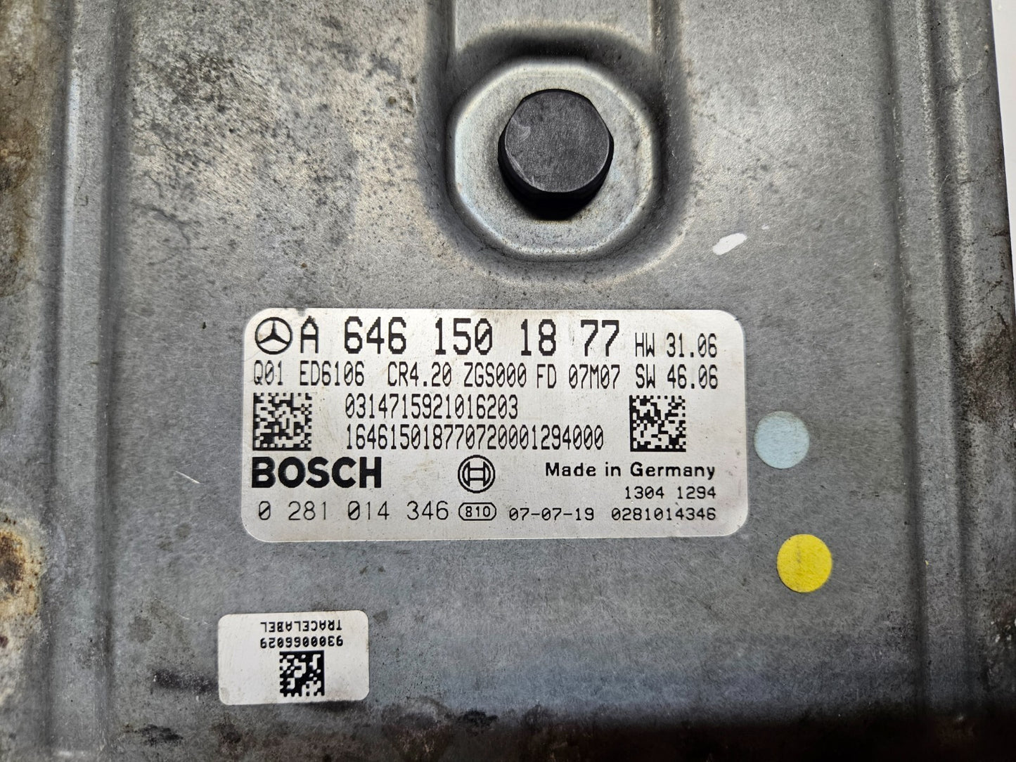 Mercedes Sprinter Motorsteuergerät Steuergerät A 6461501877 0281014346 ♻️