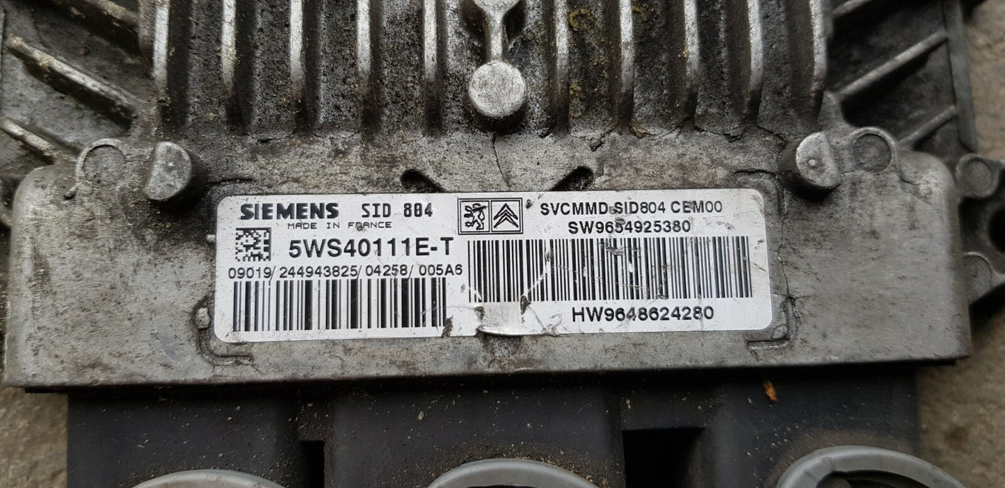Citroen Motorsteuergerät Steuergerät 9654925380 9648624280 PLUG&PLAY