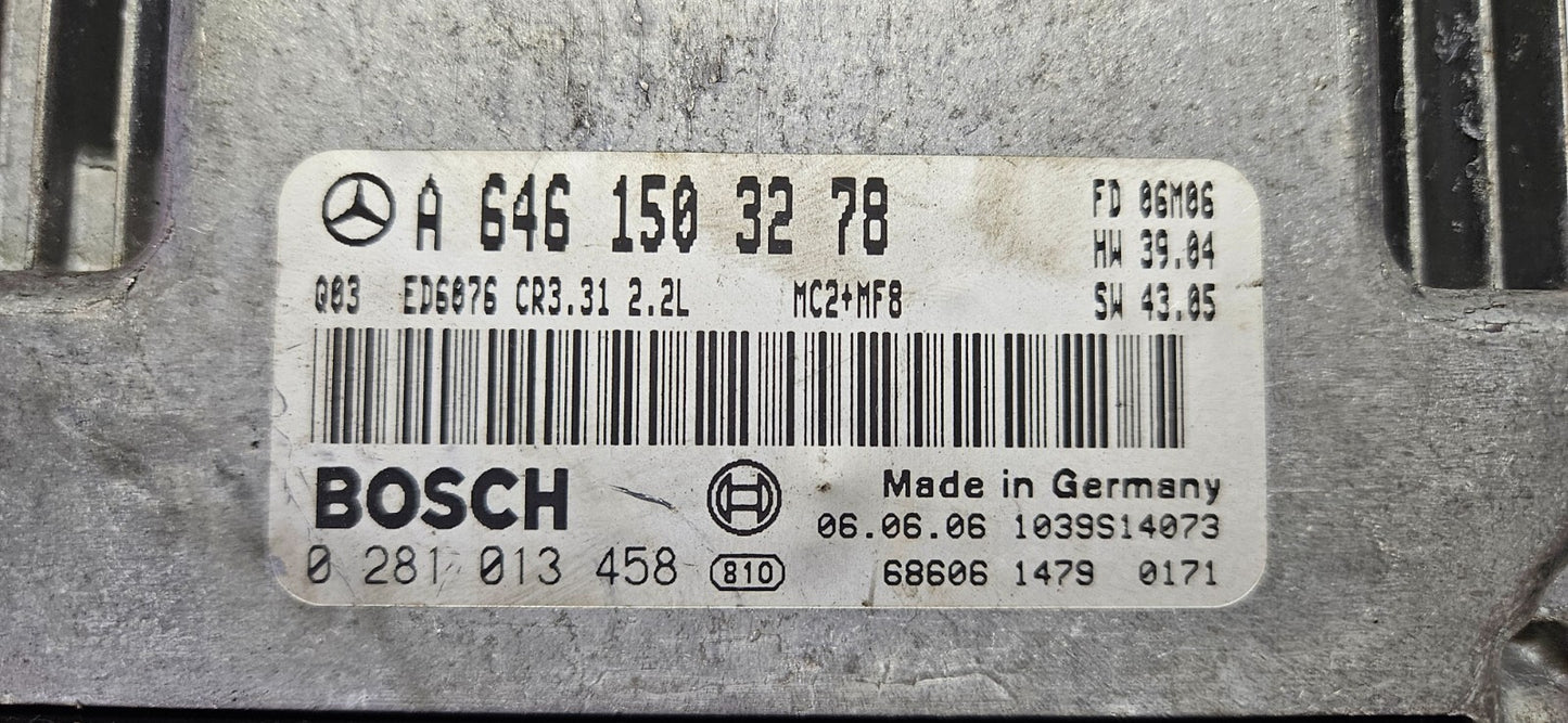 Mercedes W639 Motorsteuergerät Steuergerät A 6461503278 0281013458