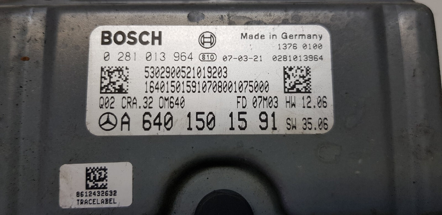 Mercedes W169 Motorsteuergerät Steuergerät A 6401501591 0281013964