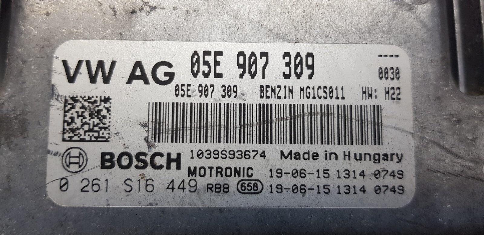 VW Audi Skoda Seat Motorsteuergerät Steuergerät 05E907309 0261S16449