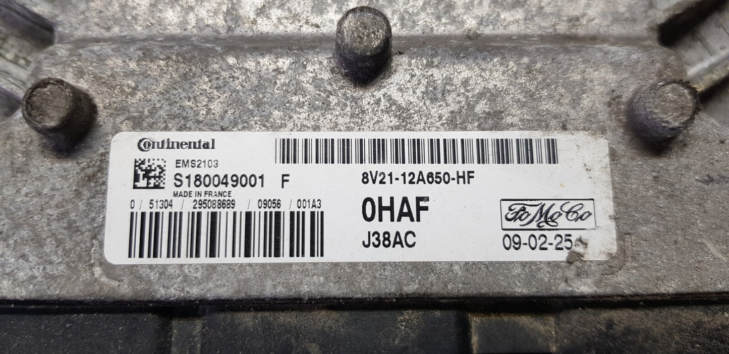 Ford Fiesta Motorsteuergerät Steuergerät 8V21-12A650-HF S180049001F