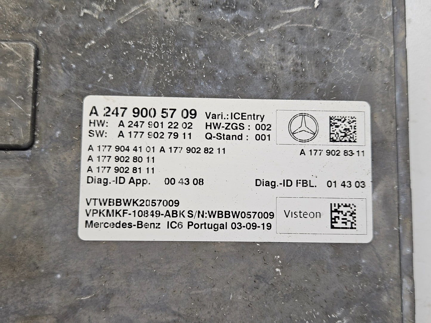 Mercedes Tachosteuergerät Steuergerät A 2479005709 A 2479012202 ♻️