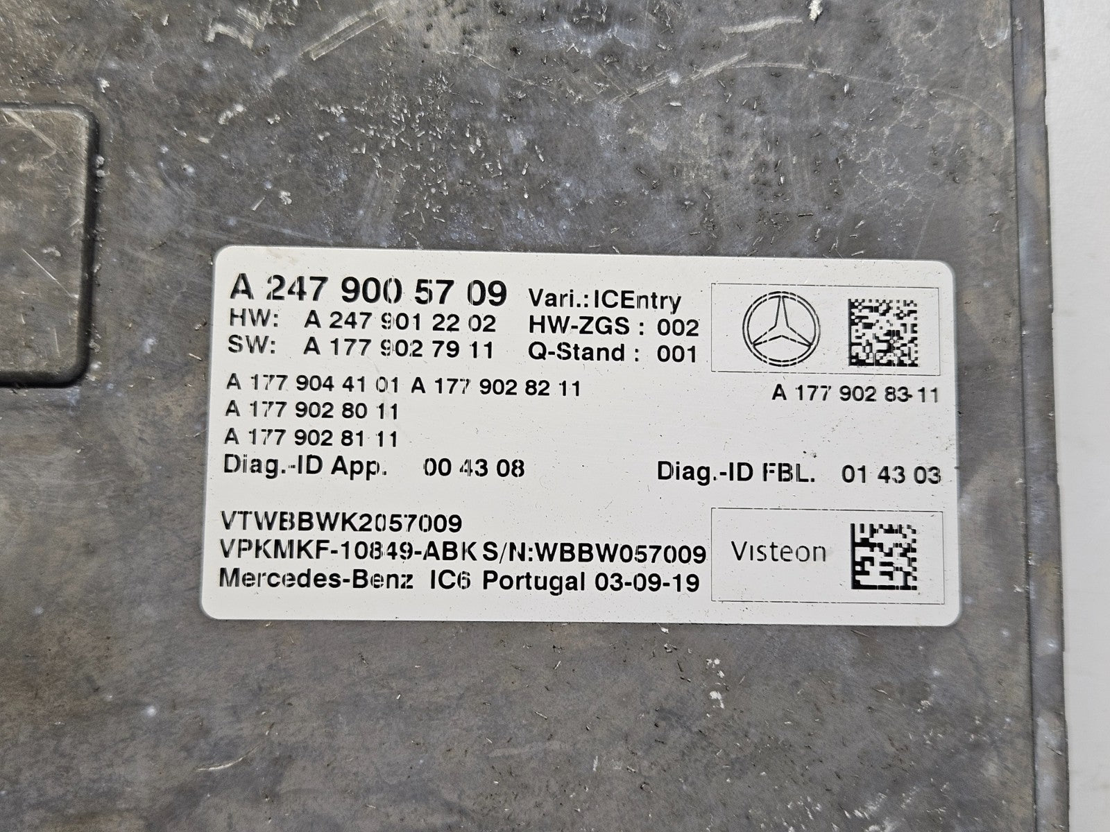 Mercedes Tachosteuergerät Steuergerät A 2479005709 A 2479012202 ♻️