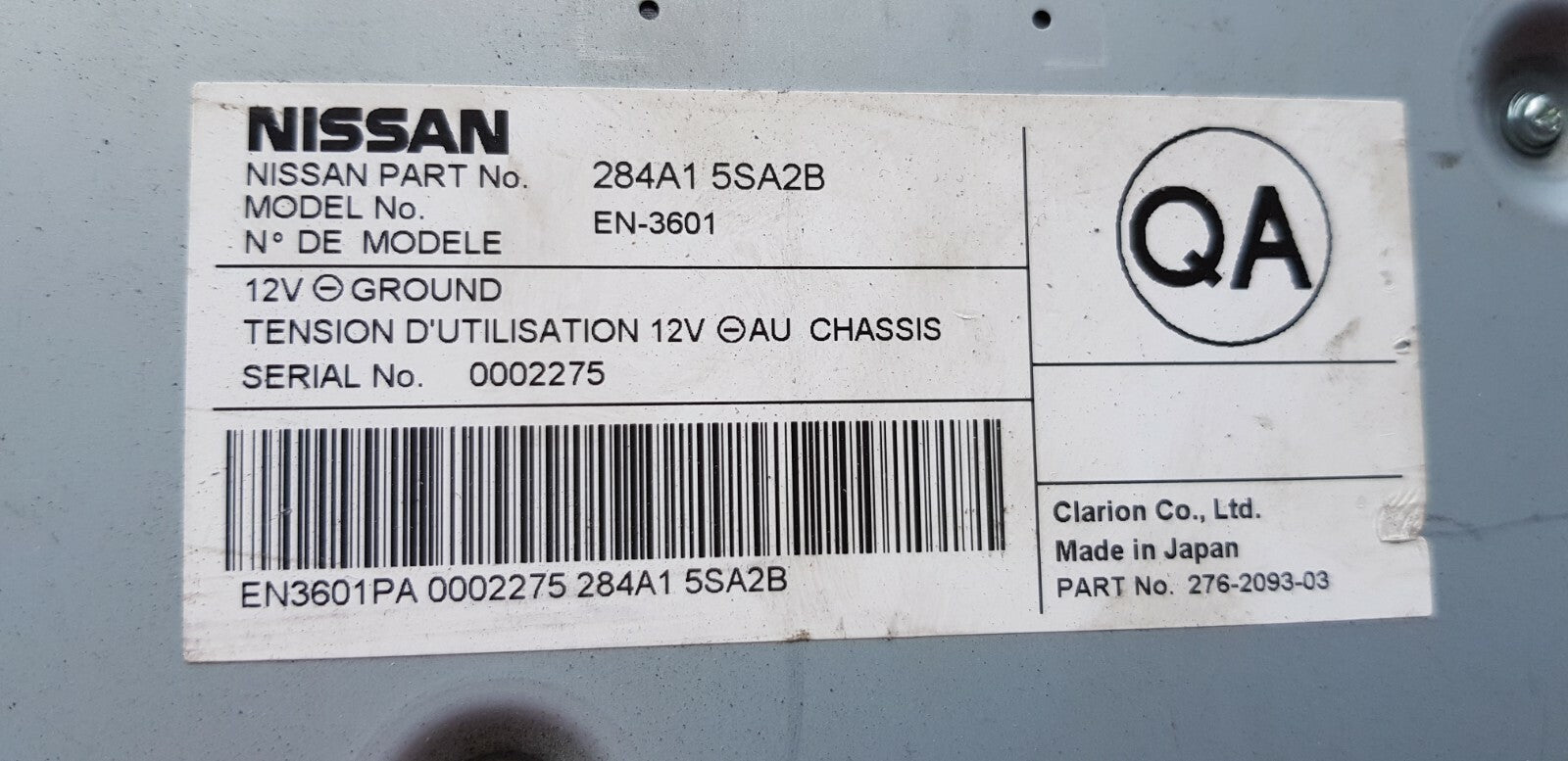 Nissan Steuergerät 284A15SA2B EN-3601 ♻️