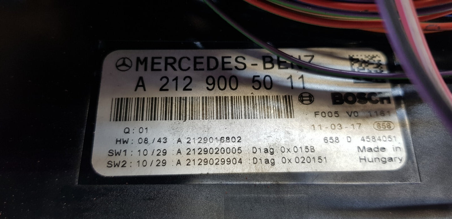 Mercedes W212 W218 SAM Steuergerät Sicherungskasten A 2129005011 A 2129016802