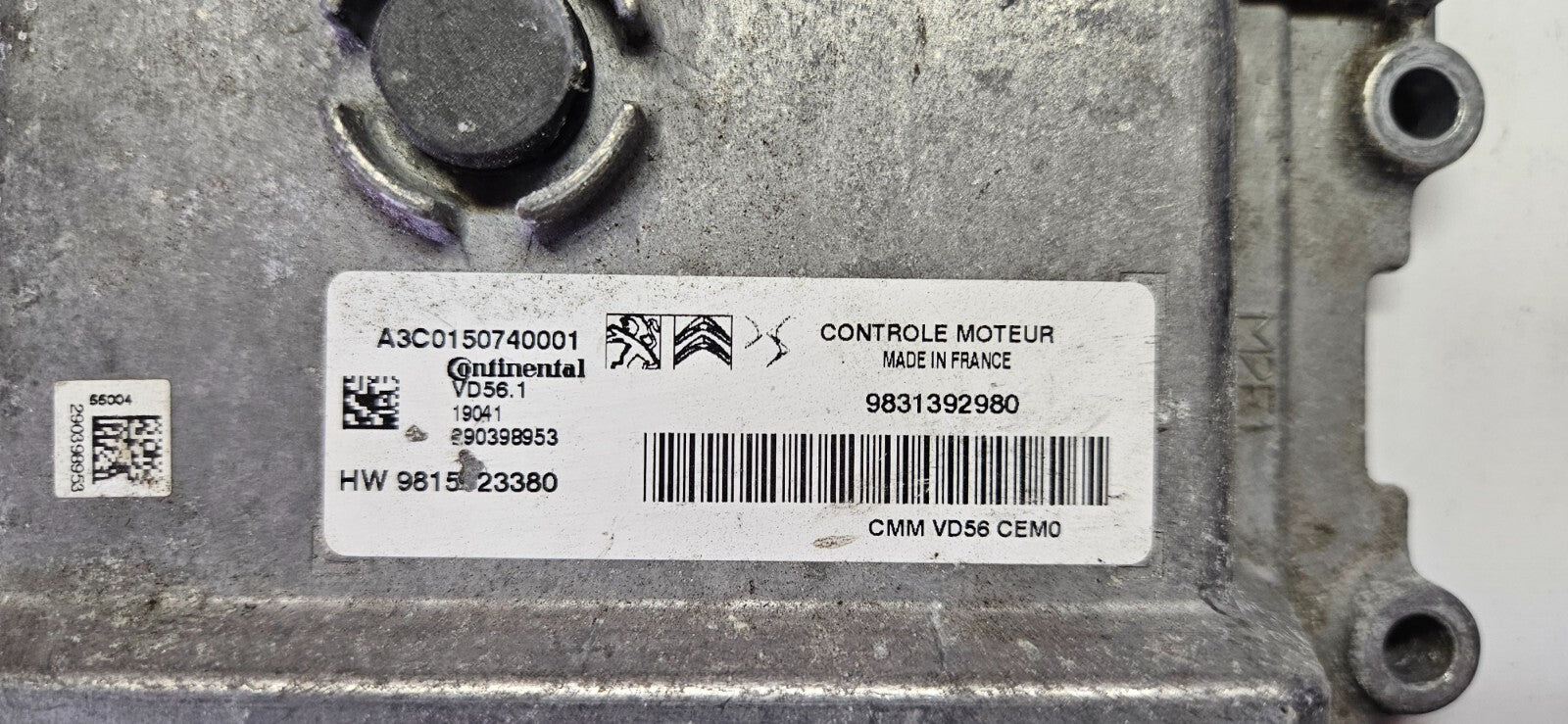 Peugeot Citroen Opel Motorsteuergerät Steuergerät 9831392980 9815023380 IMMO OFF