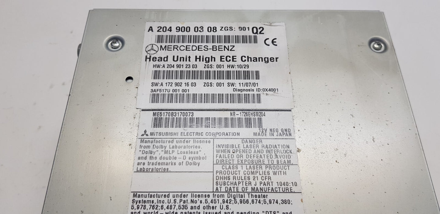 Mercedes W204 Headunit Comand Navigation A 2049000308 A 2049012303 mit PIN Code
