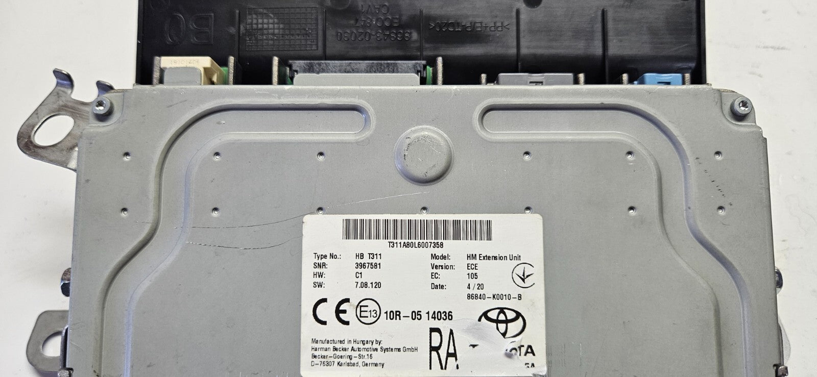 Toyota Steuergerät 86840-K0010-B SW: 7.08.120