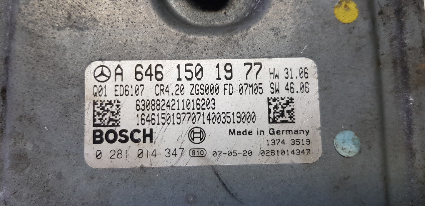 Mercedes Sprinter Motorsteuergerät Steuergerät A 6461501977 0281014347