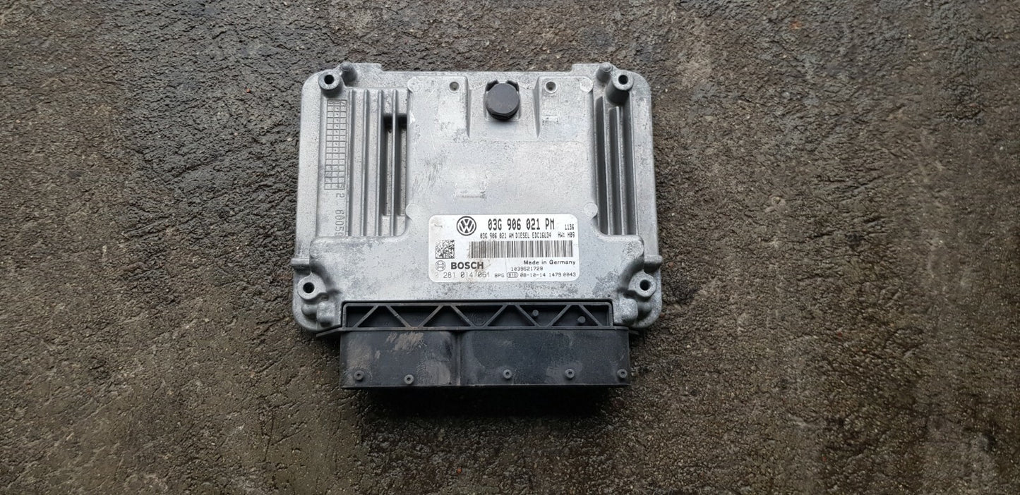 VW Golf Motorsteuergerät Steuergerät 03G906021PM 0281014061 mit PIN CODE