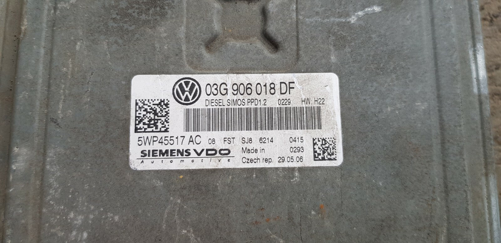 VW Golf Motorsteuergerät Steuergerät 03G906018DF 5WP45517AC PLUG&PLAY
