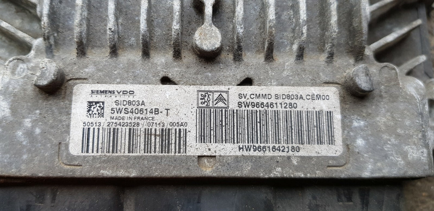 Peugeot Citroen Motorsteuergerät Steuergerät 9664611280 9661642180