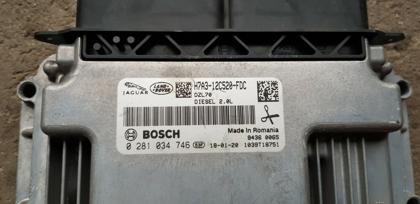 Jaguar Land Rover Motorsteuergerät Steuergerät H7A3-12C520-FDC 0281034746