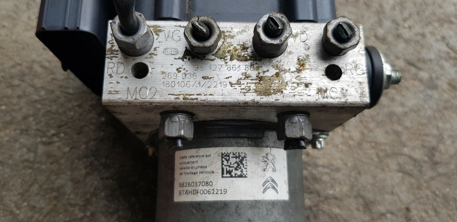 Peugeot Citroen ABS Hydraulikblock Pumpe Steuergerät 9826037080 9812786180