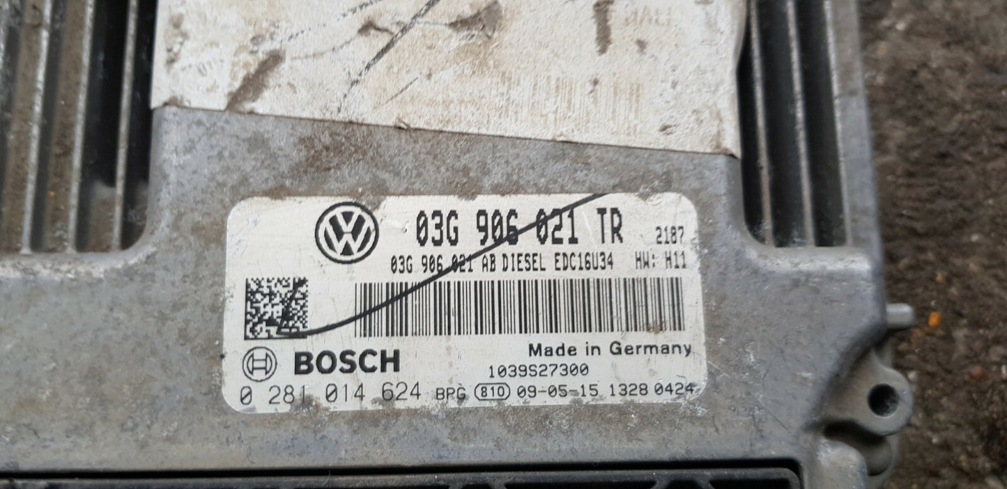 VW Golf Jetta Motorsteuergerät Steuergerät 03G906021TR 0281014624 PLUG&PLAY